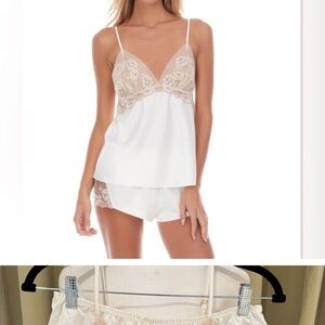 Flora Nikrooz White and Cream Lace Pajama Set